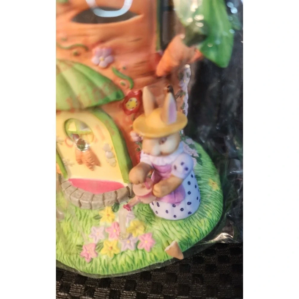 Party Lite Bunny Tealight House Retired & Rare Rabbit & Carrot Unboxed NEW!!